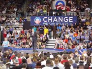 Barack Obama's presidential campaign rally in Minges Coliseum